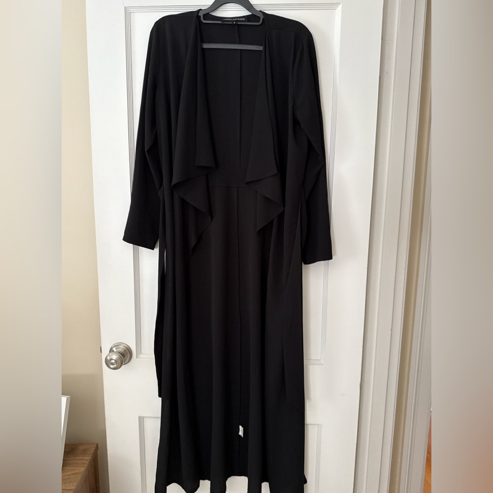 Naked Wardrobe Long Black Duster Cardigan